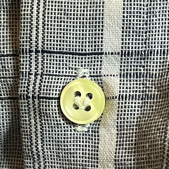 VTG Levi Silver Label Plaid Buttondown Gray L - Picture 5 of 7